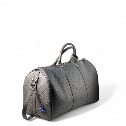 Louis Vuitton Grey Monogram Embossed Keepall with Color Accents 🌸🧳