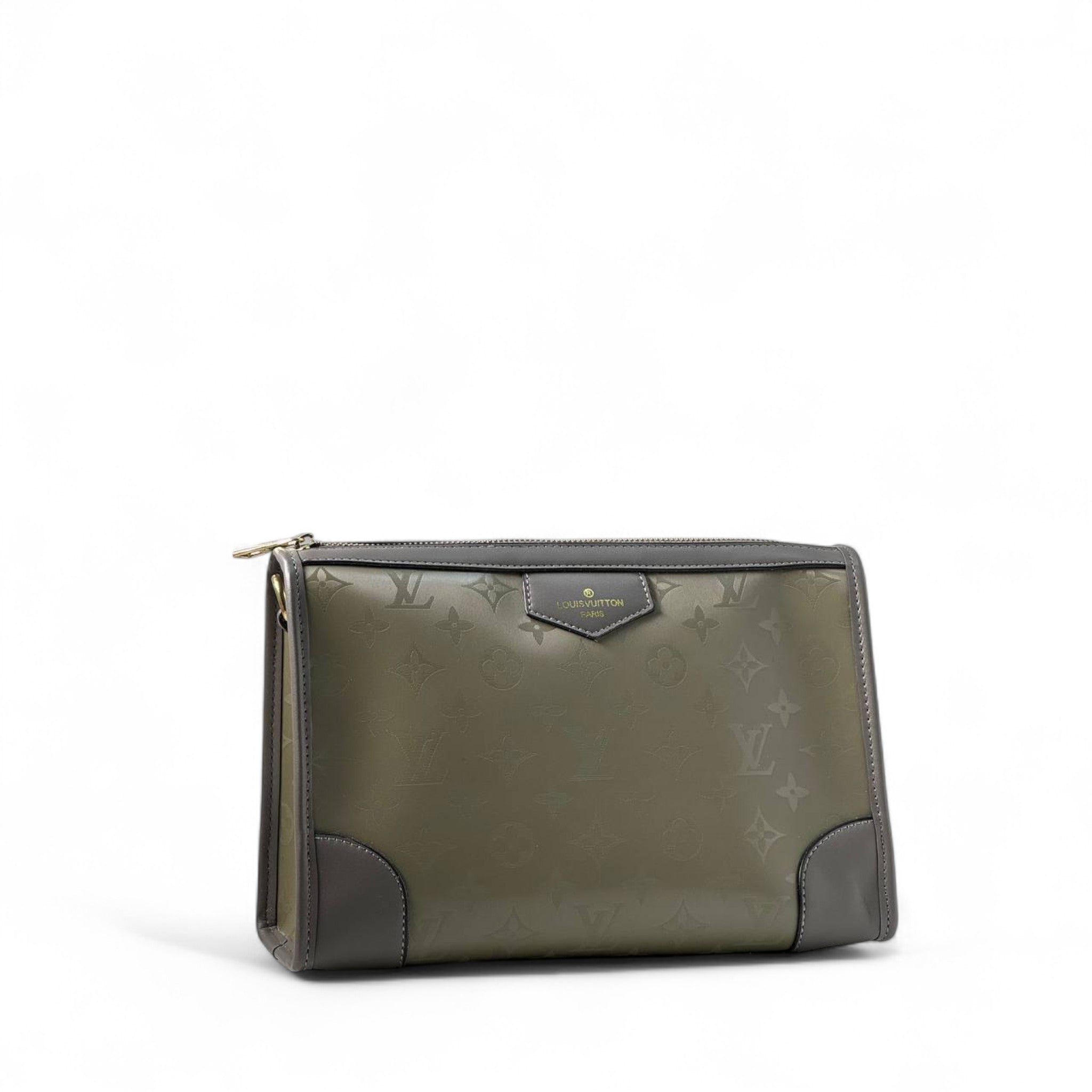 Louis Vuitton Olive Green Monogram Pouch with Corner Detailing 💚🖤