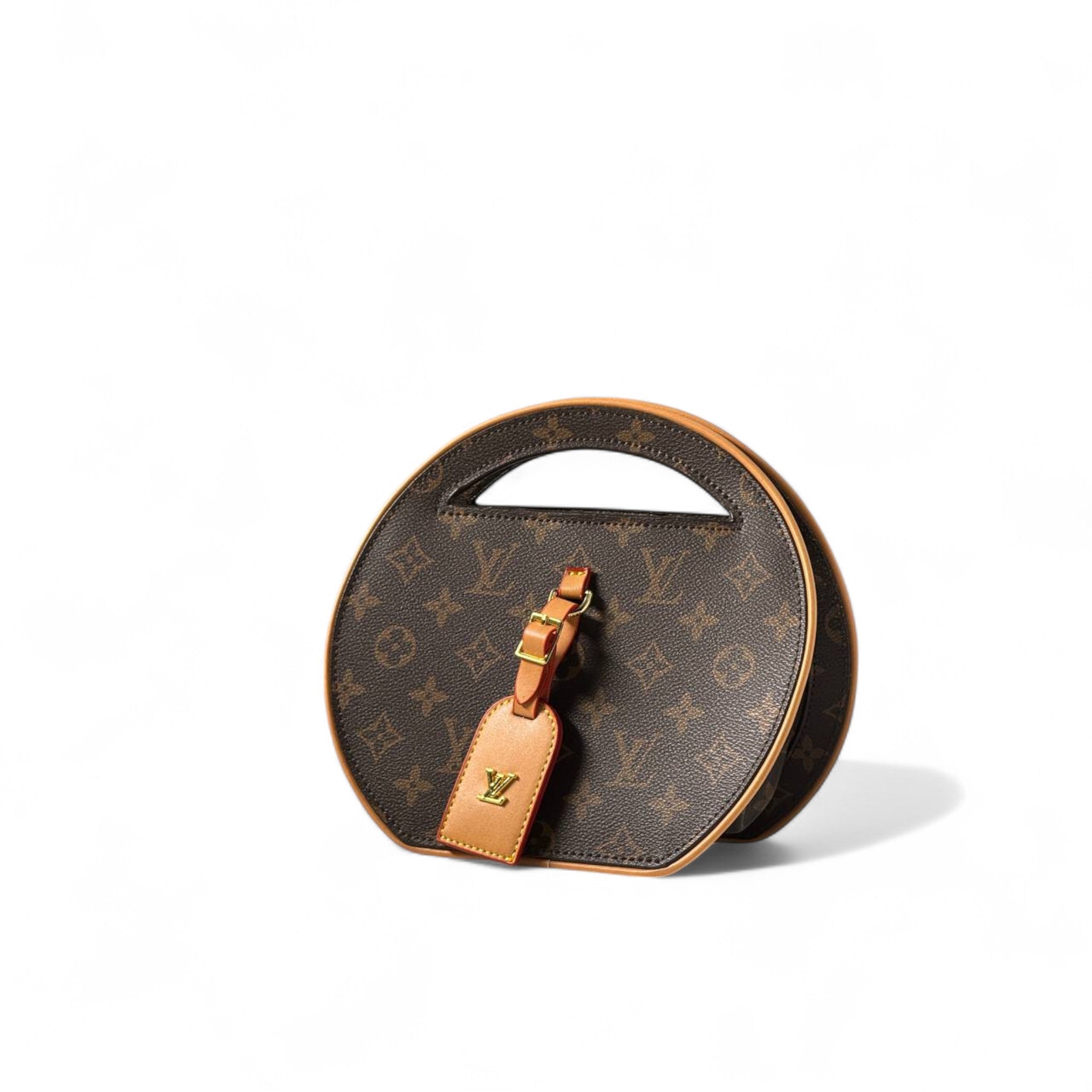 Louis Vuitton Round Monogram Handbag with Leather Tag 🧡👜