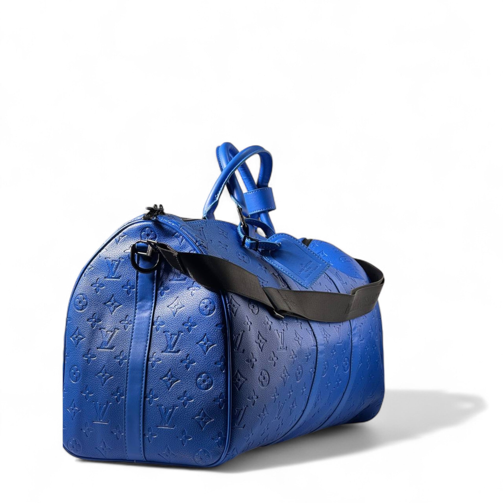 Louis Vuitton Blue Monogram Leather Keepall Bandoulière Bag 💙🧳