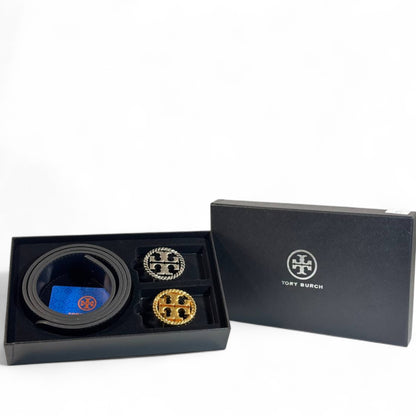 Tory Burch Reversible Black Belt 🖤✨ | Gold & Silver Icon Buckles • Timeless Luxury|115cm