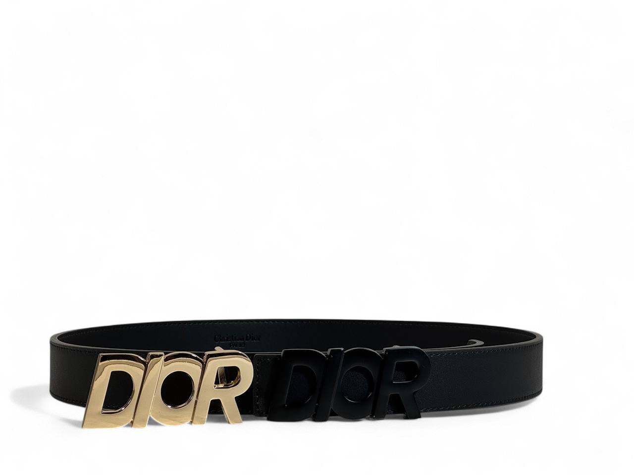 Dior Belt Set 🖤✨ | 115 cm • Dual Icon Buckles • Signature Gift Box