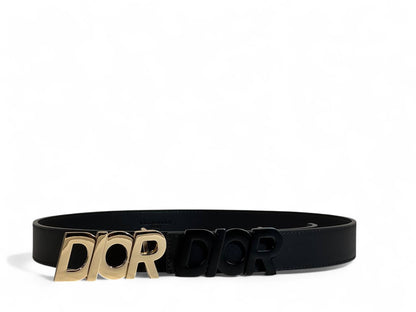 Dior Belt Set 🖤✨ | 115 cm • Dual Icon Buckles • Signature Gift Box