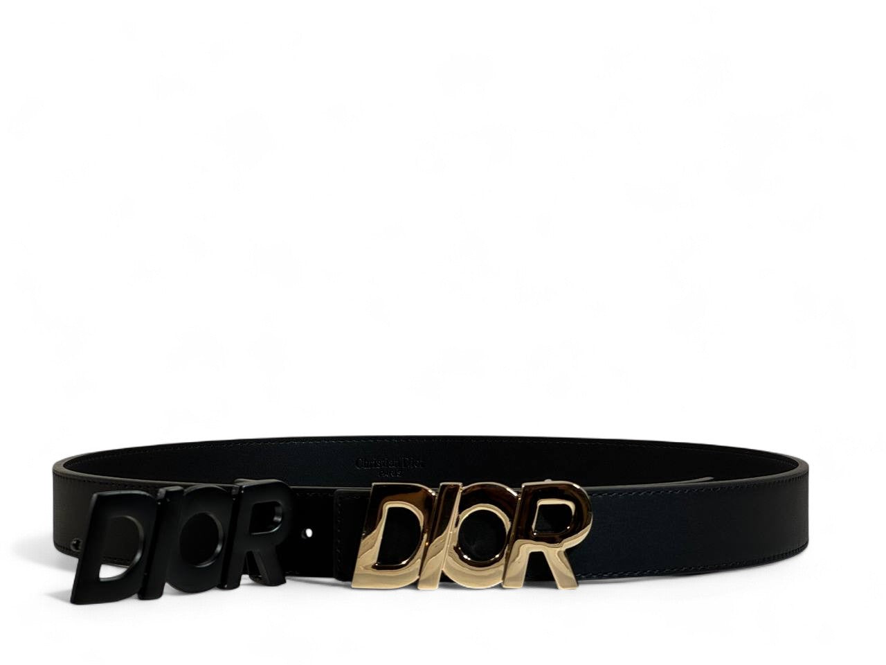 Dior Belt Set 🖤✨ | 115 cm • Dual Icon Buckles • Signature Gift Box
