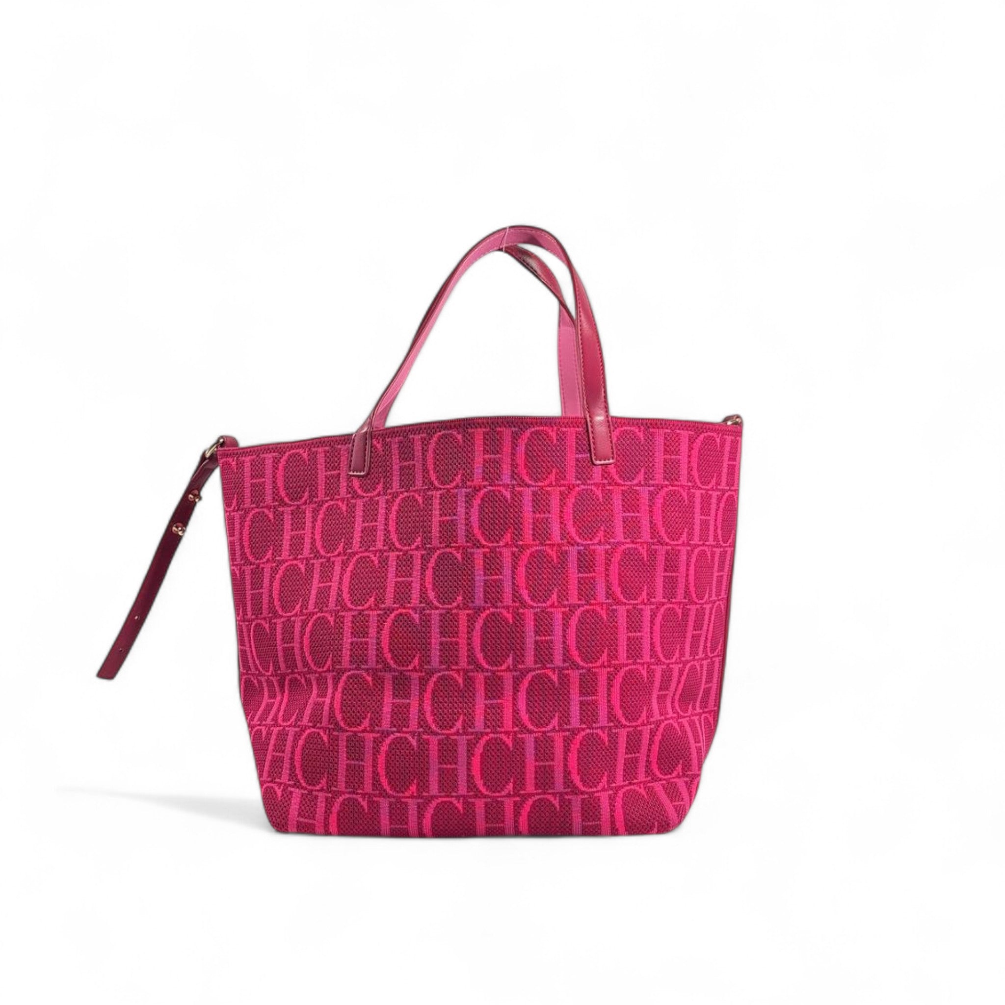 CH Carolina Herrera Fuchsia Tote Bag 💖✨ | Signature CH Monogram • Elegant Everyday Luxury