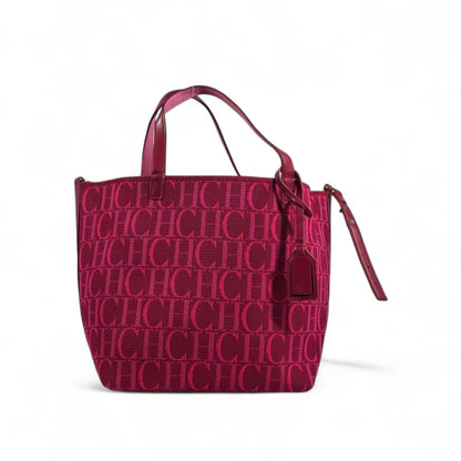 CH Carolina Herrera Fuchsia Tote Bag 💖✨ | Signature CH Monogram • Elegant Everyday Luxury