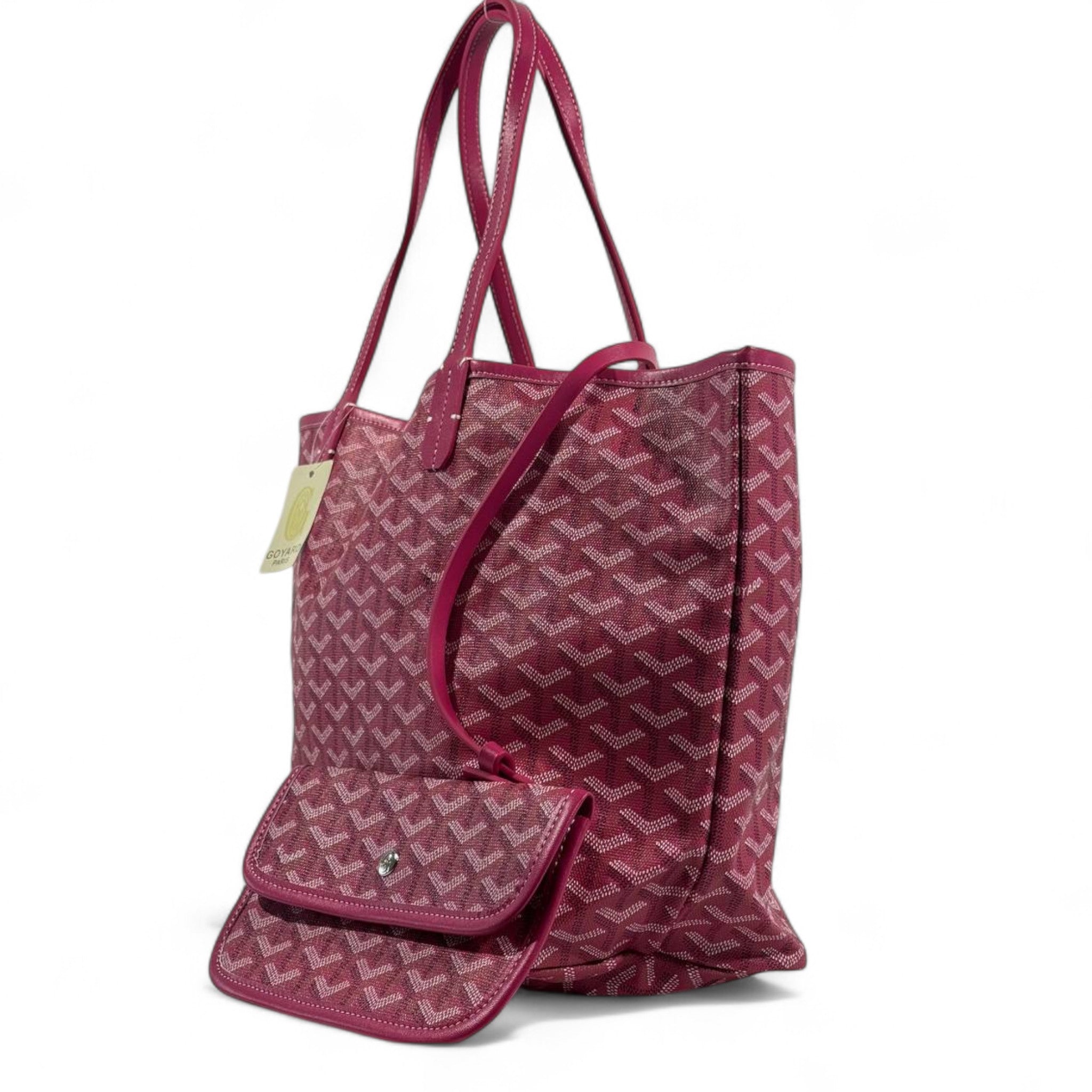 Goyard Tote Bag 💖✨ | Rose Pink • Signature Chevron Pattern • Matching Pouch