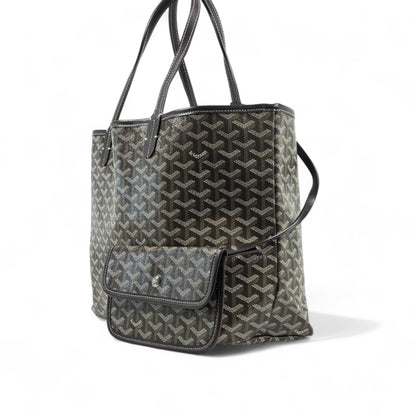 Goyard Tote Bag 🖤✨ | Classic Brown • Signature Chevron Pattern • Matching Pouch