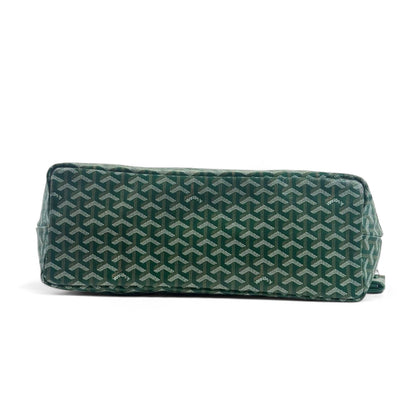 Goyard Tote Bag 💚✨ | Emerald Green • Signature Chevron Pattern • Matching Pouch