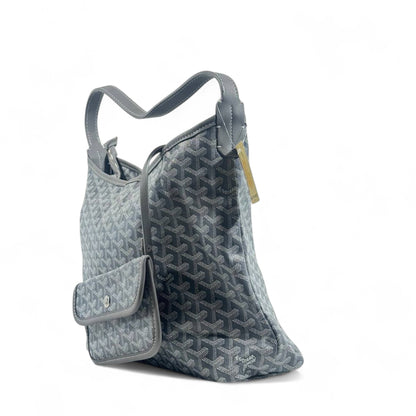 Goyard Crossbody Bag 🩶✨ | Grey • Signature Chevron Pattern • Matching Pouch