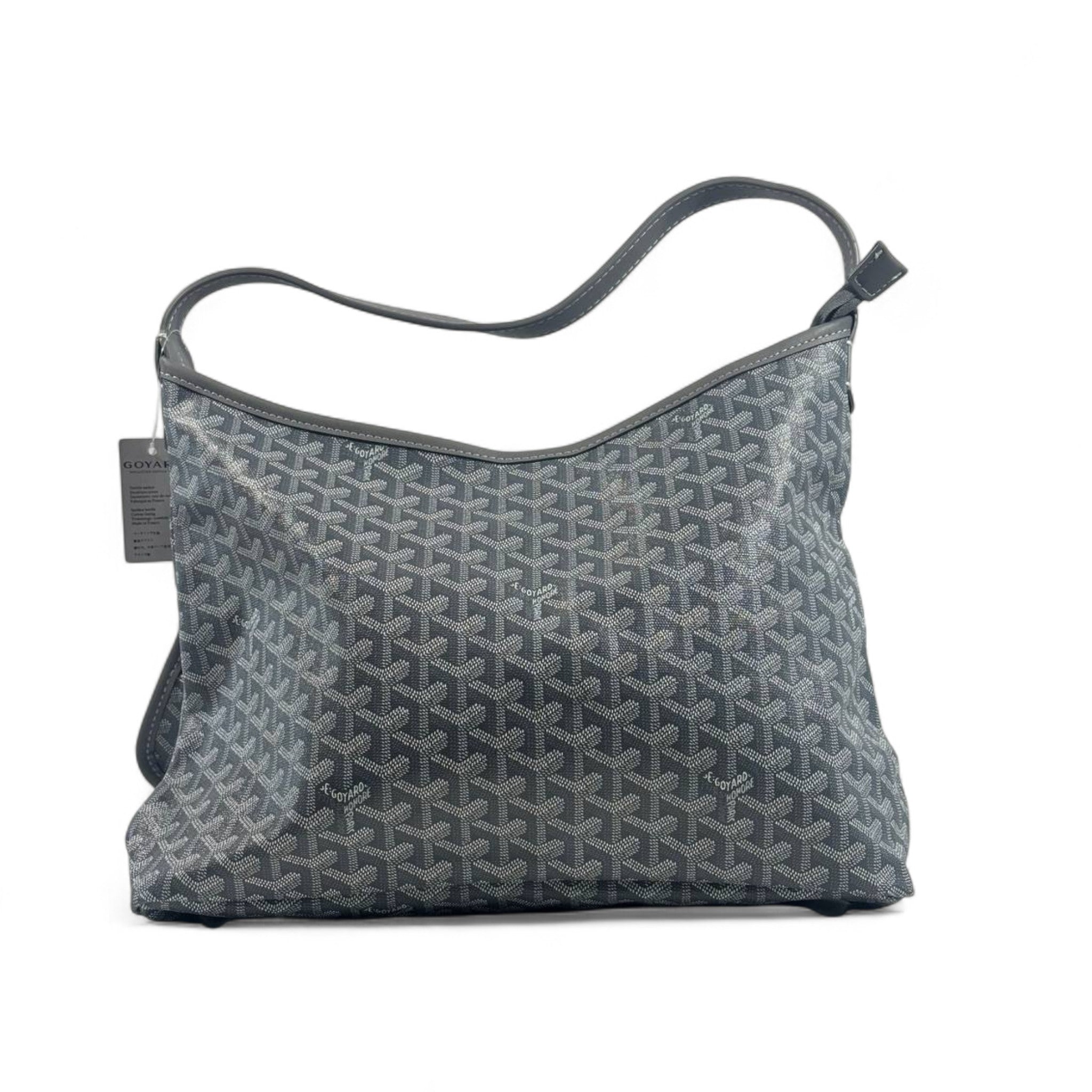 Goyard Crossbody Bag 🩶✨ | Grey • Signature Chevron Pattern • Matching Pouch