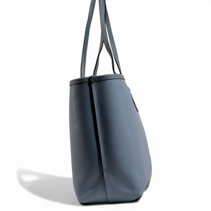 Coach Double-Face Tote Bag 👜💙🤍 | Reversible Beige Monogram & Powder Blue • 2-in-1 Luxury Tote
