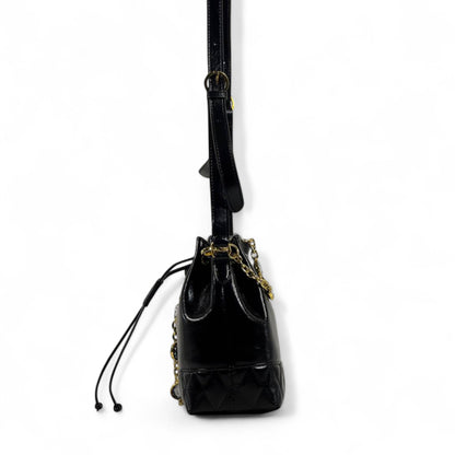 👜 Miu Miu Black Bucket Bag 🖤 | Crystal Chain Luxury Icon ✨