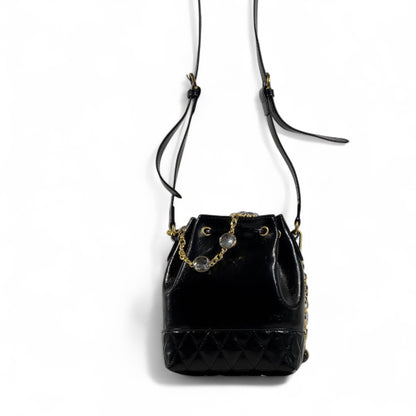 👜 Miu Miu Black Bucket Bag 🖤 | Crystal Chain Luxury Icon ✨