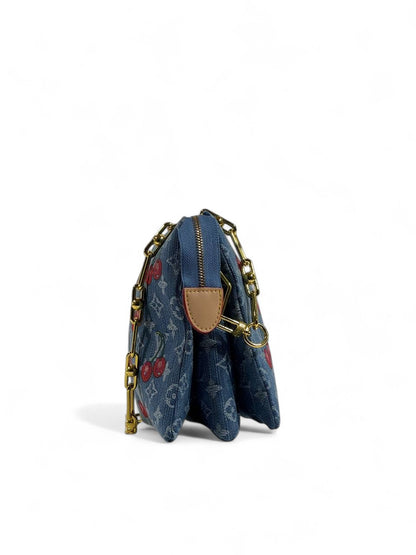 🛍 Louis Vuitton Cherry Monogram Denim Bag 🍒✨ | Vintage Chic Icon