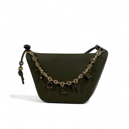 Loewe Chain Accent Shoulder Bag 🖤✨ | Modern Luxury Statement