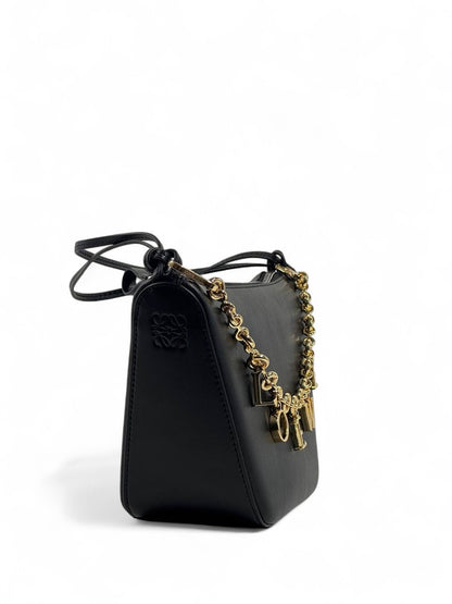 Loewe Black Chain Accent Shoulder Bag 🖤✨ | Timeless Luxury Statement
