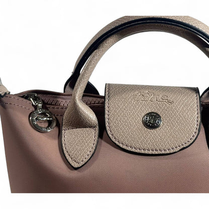 Longchamp Le Pliage Top Handle Bag 🌸 Nude Pink & Beige | Crossbody Strap Included