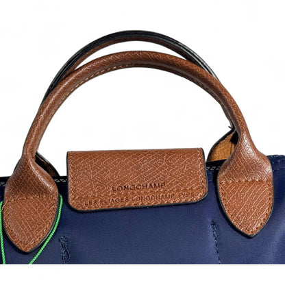 Longchamp Le Pliage Top Handle Bag 💙 Navy & Brown | Elegant Crossbody
