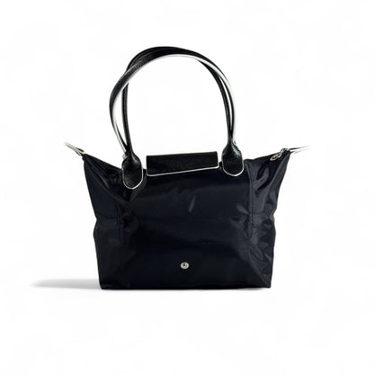 Longchamp Le Pliage Top Handle Bag 💙 Navy Blue with Brown Leathery
