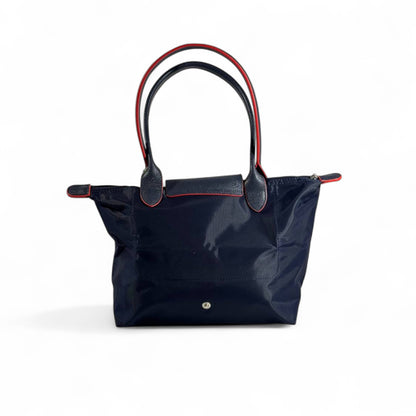 Longchamp Le Pliage Tote 💙 Pepsi Color (Navy & Red)