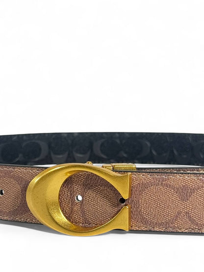 Coach Signature "C" Reversible Belt – Brown & Black | 105cm