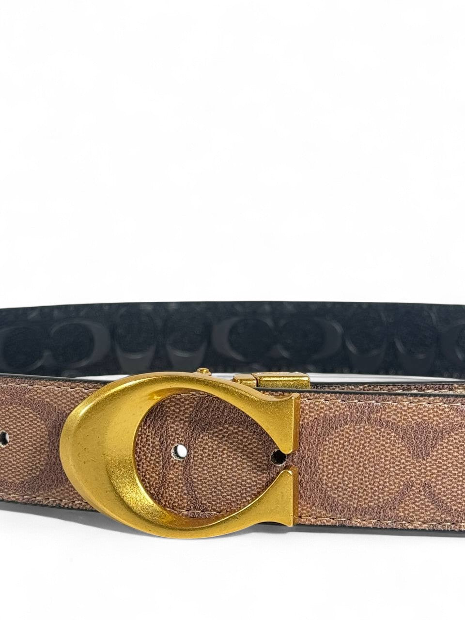 Coach Signature "C" Reversible Belt – Brown & Black | 105cm