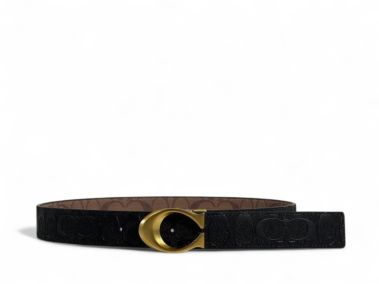 Coach Signature "C" Reversible Belt – Brown & Black | 105cm