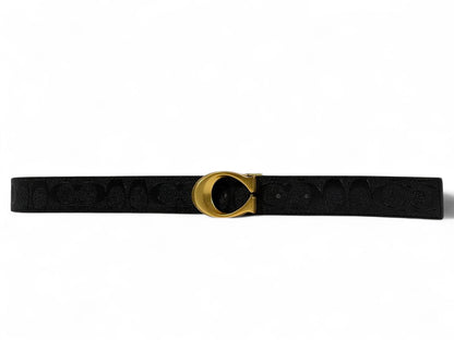 Coach Signature “C” Buckle Belt 🖤🤎 | 115 cm Double-Face Luxury Design