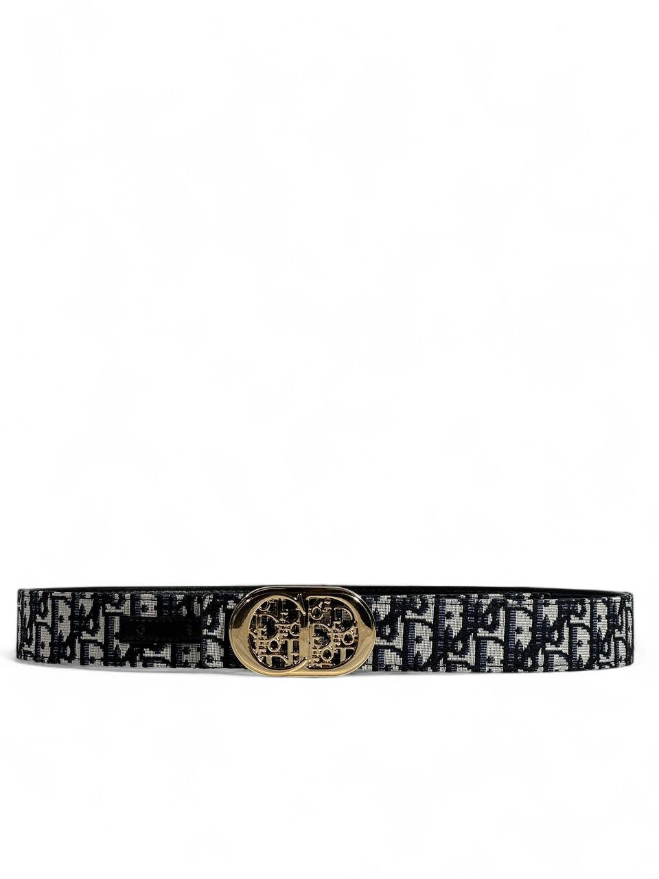 Dior Oblique Pattern Belt with Gold CD Buckle – 110 cm 🖤✨