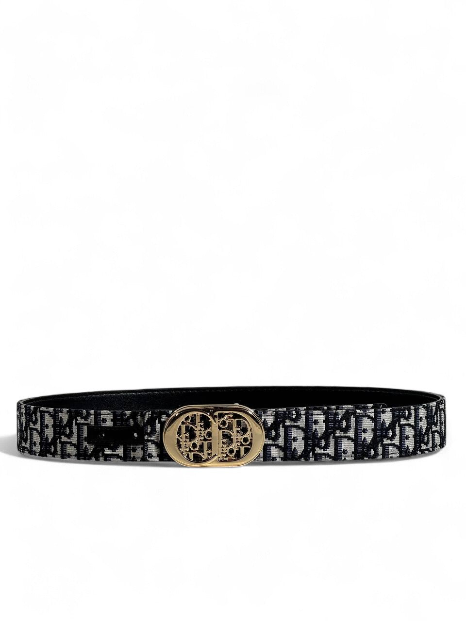 Dior Oblique Pattern Belt with Gold CD Buckle – 110 cm 🖤✨
