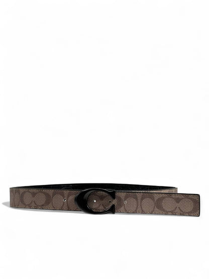✨ Coach Reversible “C” Monogram Belt 🖤 Brown & Black — 110 cm | Luxury Unisex Style