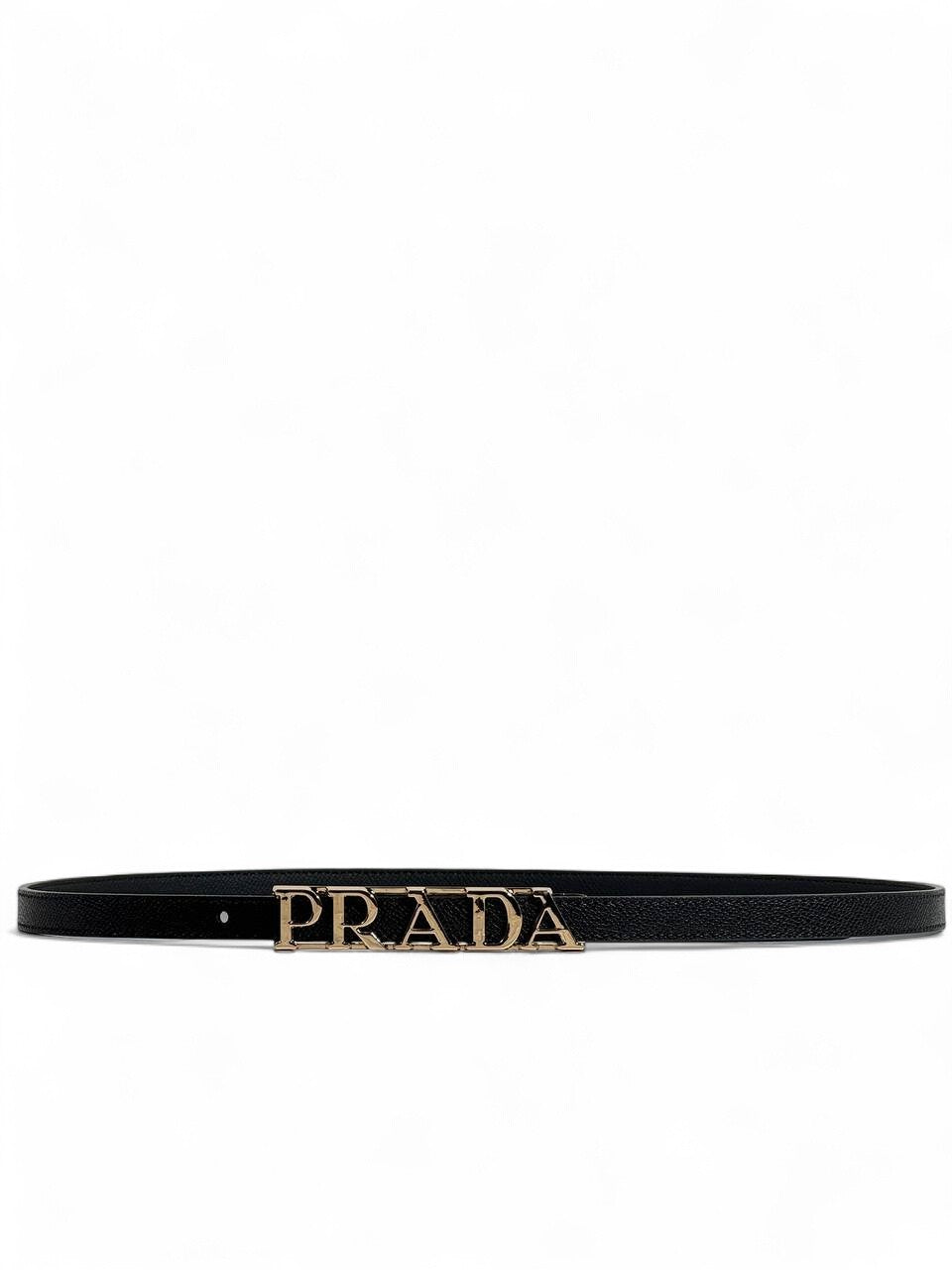 🖤 Prada Black Leather Belt with Iconic Logo Buckle — 95 cm | Sleek & Timeless ✨