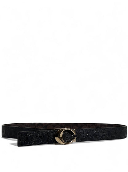 Coach Double-Face Signature "C" Buckle Belt 🖤🤎 – 120cm