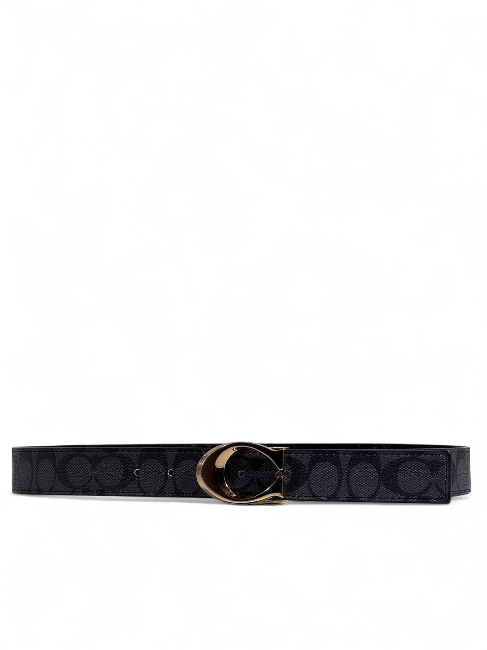 Coach Signature Double-Face Reversible Belt – Navy & Black | 110 cm