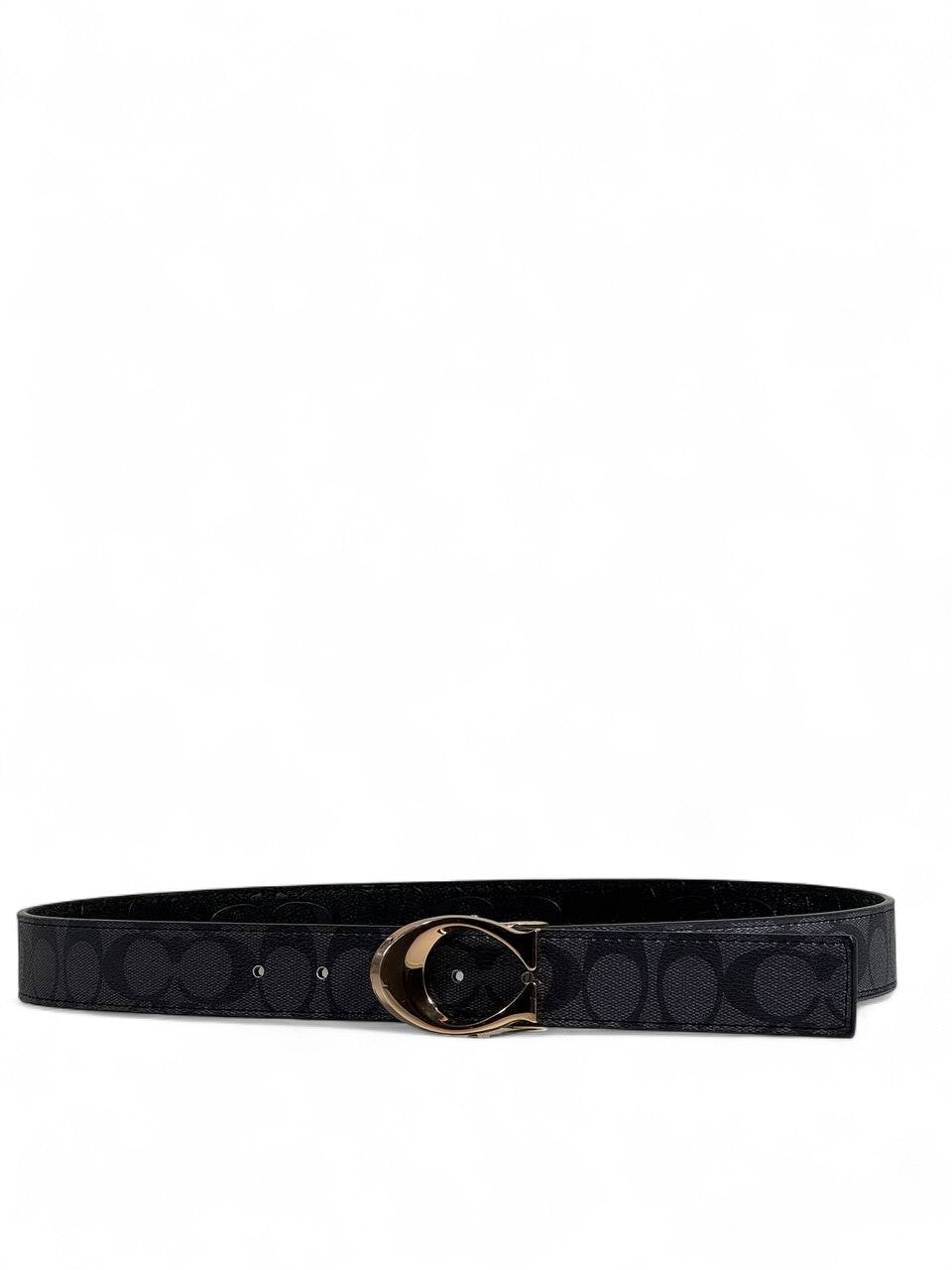 Coach Signature Double-Face Reversible Belt – Navy & Black | 110 cm