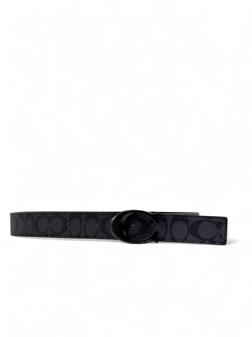 coach Luxury Navy & Black Double-Face “C” Buckle Belt – 110 cm ✨🖤🔵