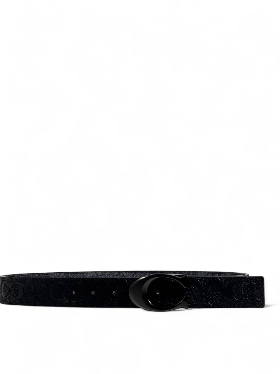 coach Luxury Navy & Black Double-Face “C” Buckle Belt – 110 cm ✨🖤🔵