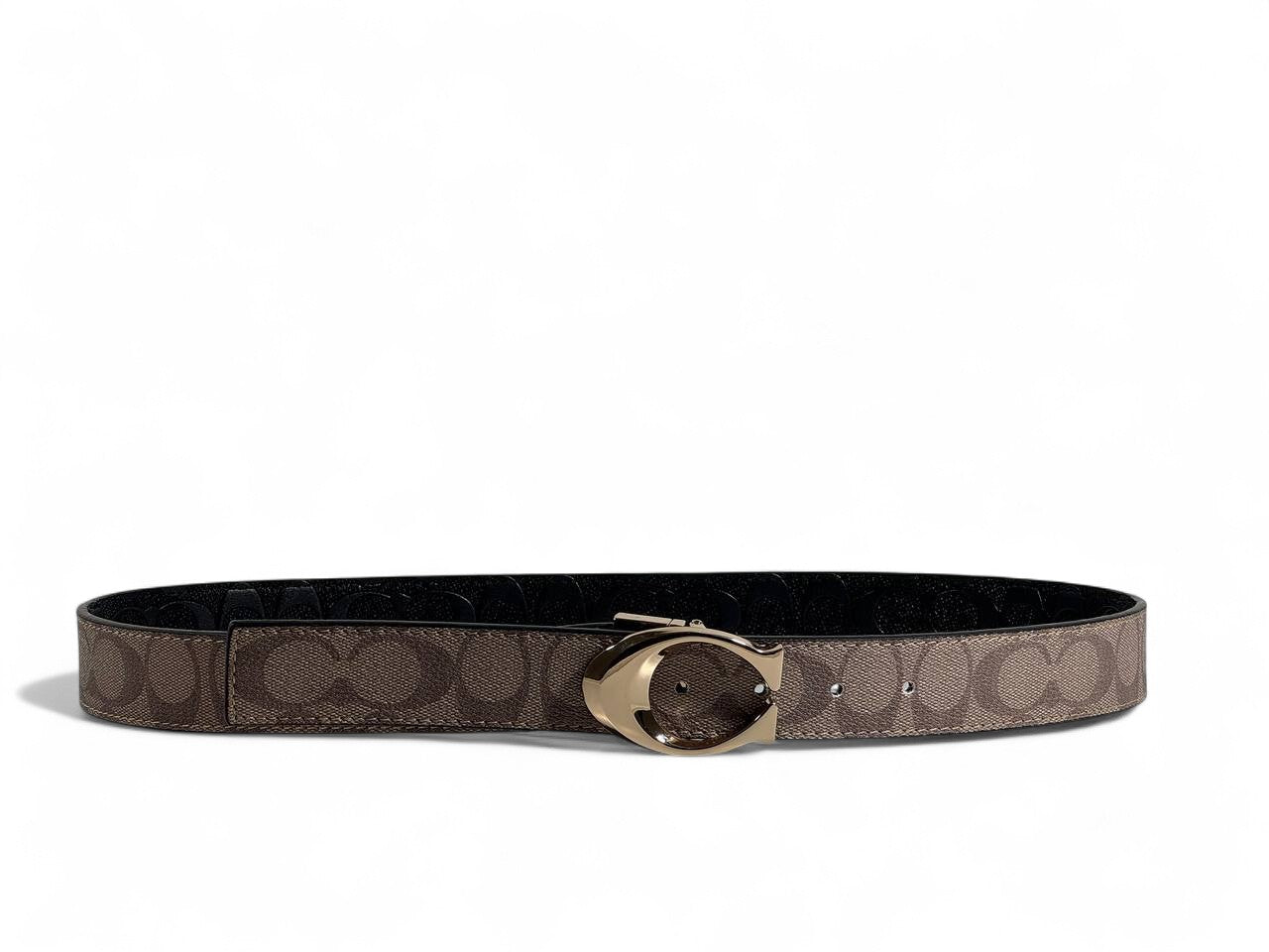 Luxury Double-Face Coach Belt 🖤🤎 | Brown & Black | 120 cm | Reversible Elegance ✨