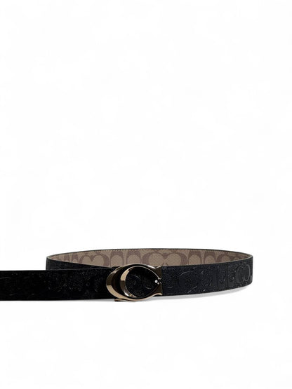 Luxury Double-Face Coach Belt 🖤🤎 | Brown & Black | 120 cm | Reversible Elegance ✨