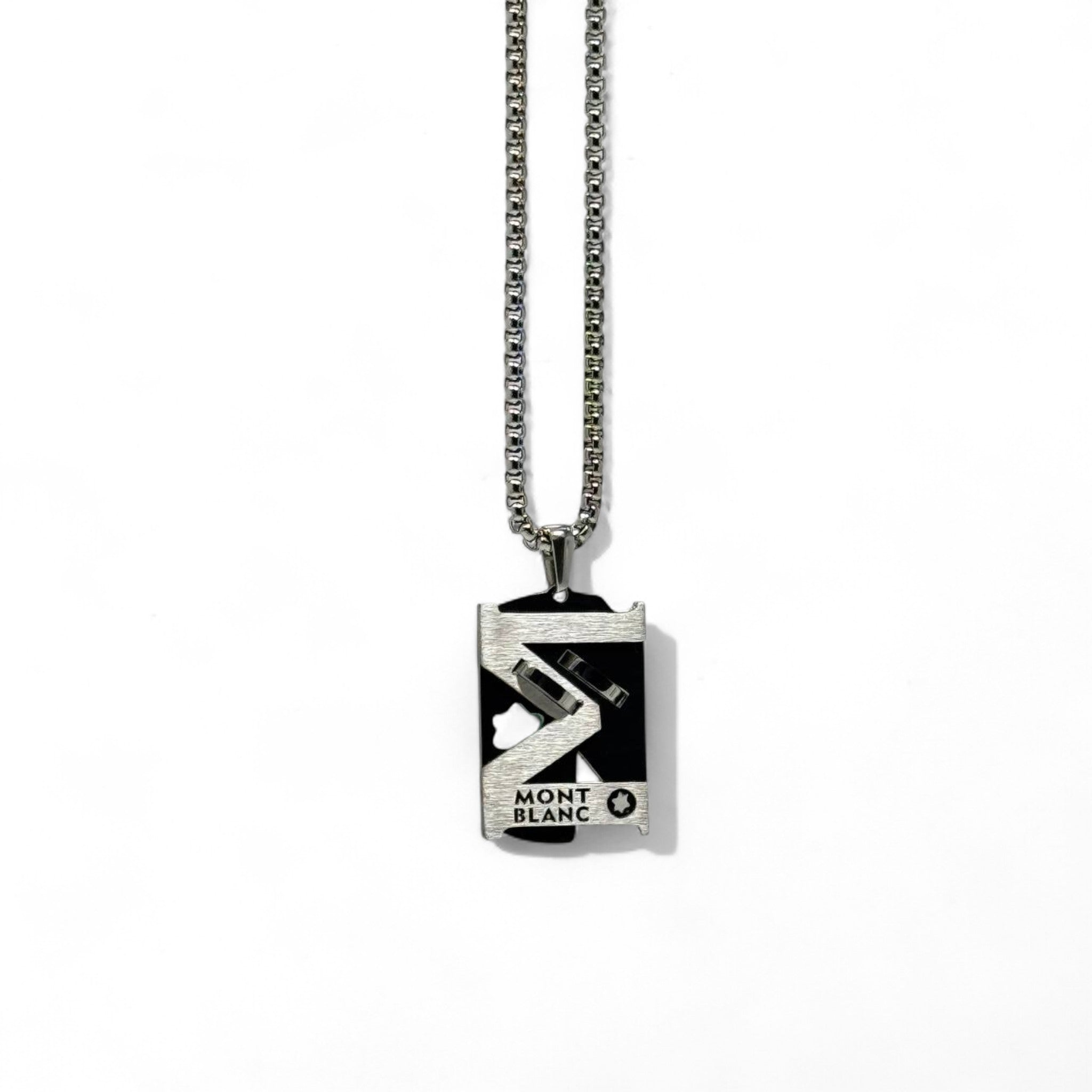 ⚙️ Montblanc-Inspired Pendant Necklace – Original Stainless Steel | 40cm