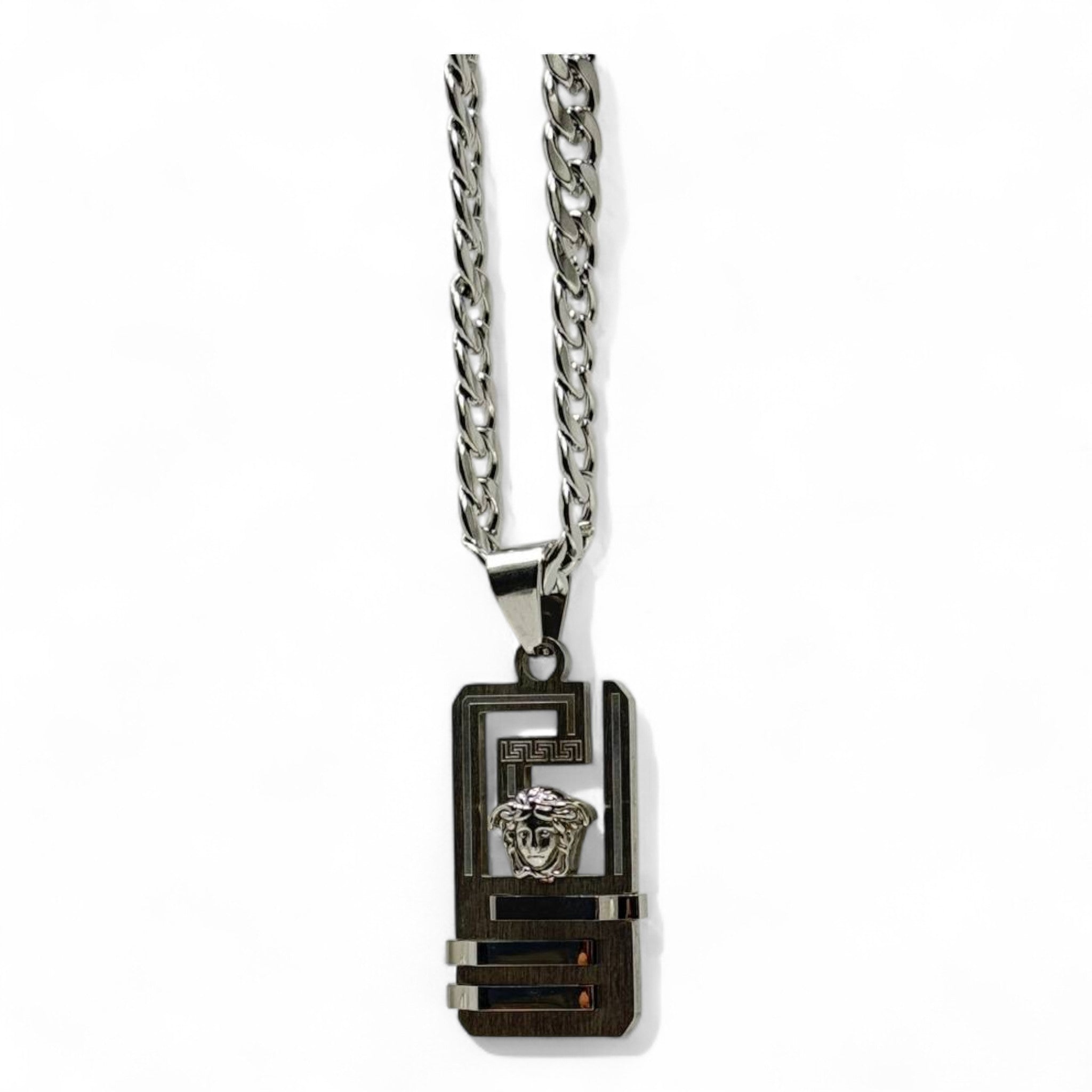 🛡️ Versace-Inspired Medusa Necklace – Original Stainless Steel | 40cm