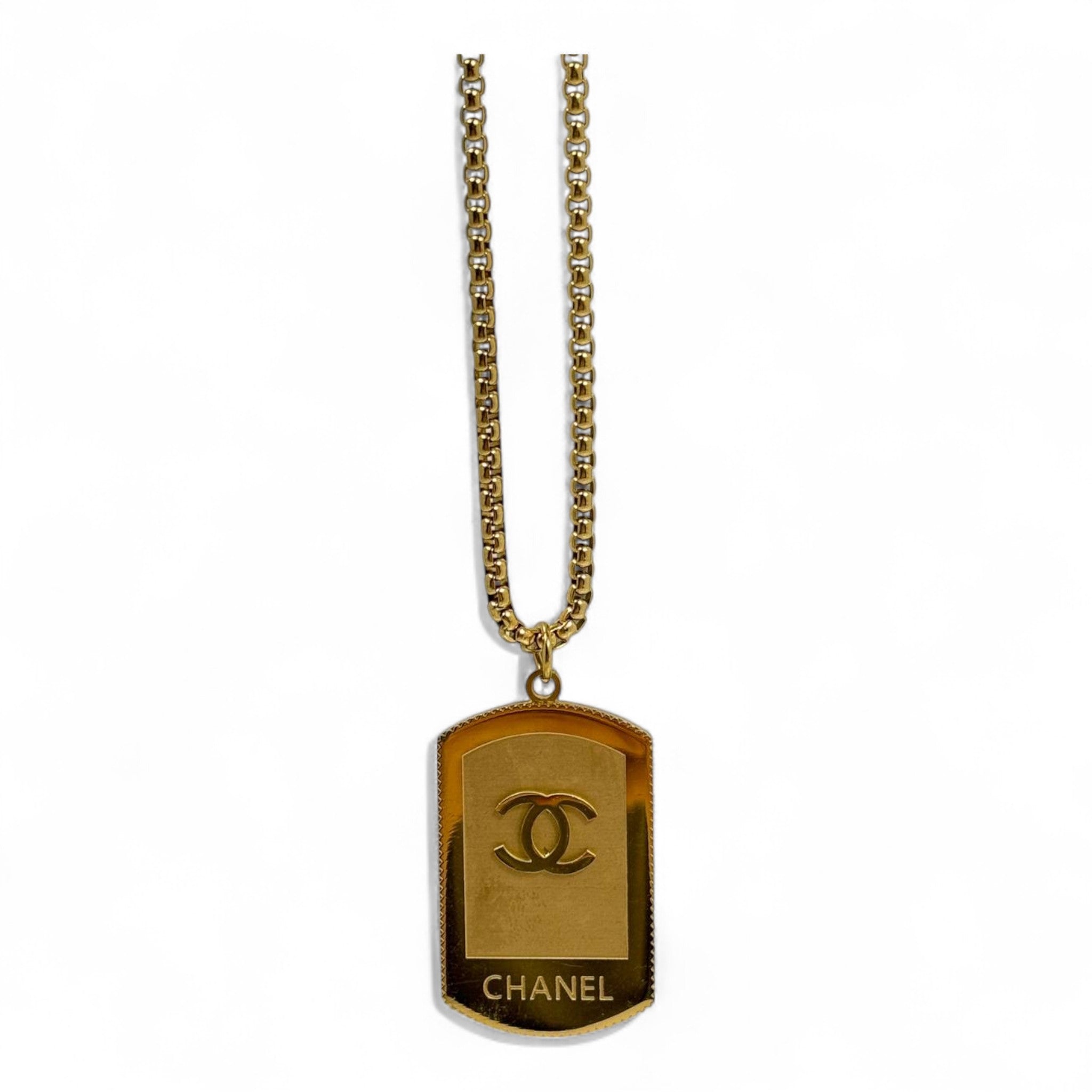 ✨ Chanel-Inspired Pendant – Gold Stainless Steel | 40cm