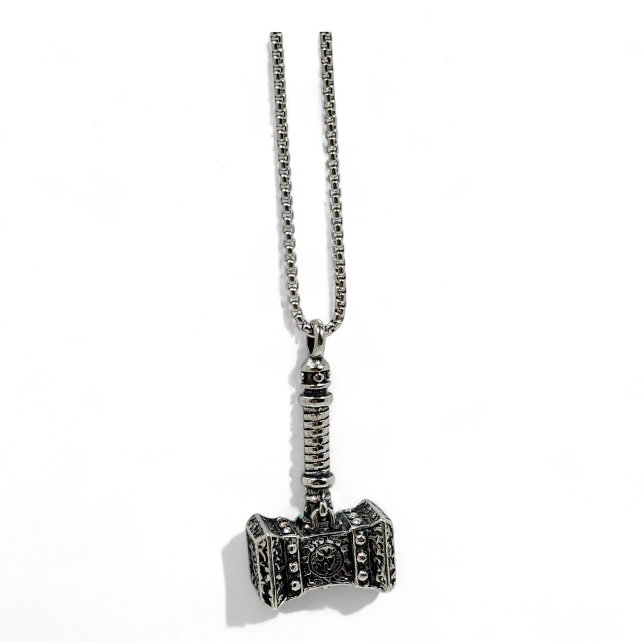 ⚡ Thor’s Hammer Necklace – Mjölnir Pendant | Stainless Steel | 40cm