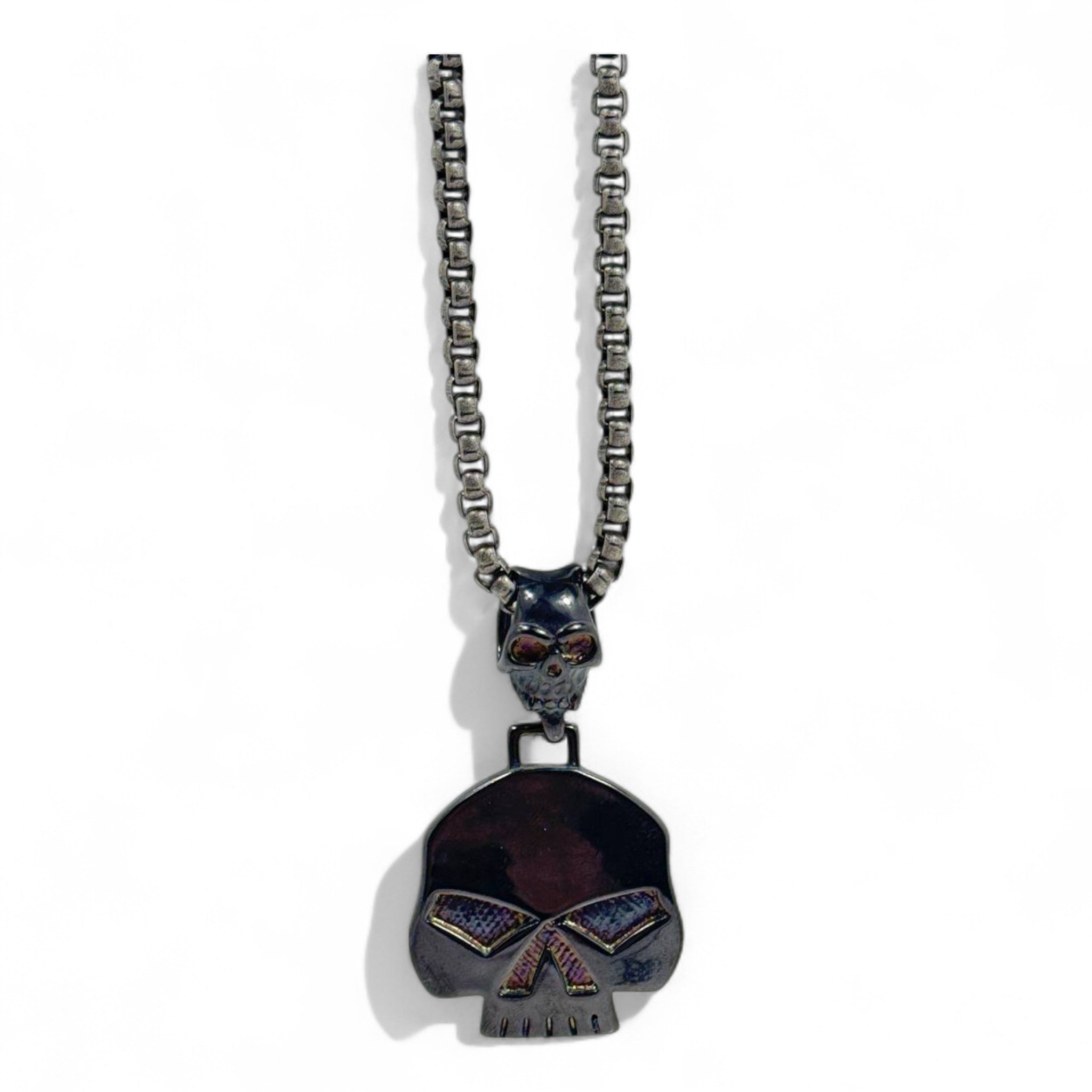 💀 Shadow Skull Pendant – Ruthless Rebel Necklace | Stainless Steel | 40cm