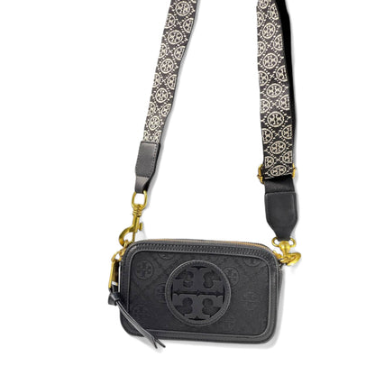 🖤 Tory Burch Embossed Logo Black Crossbody – With Box | Statement Style