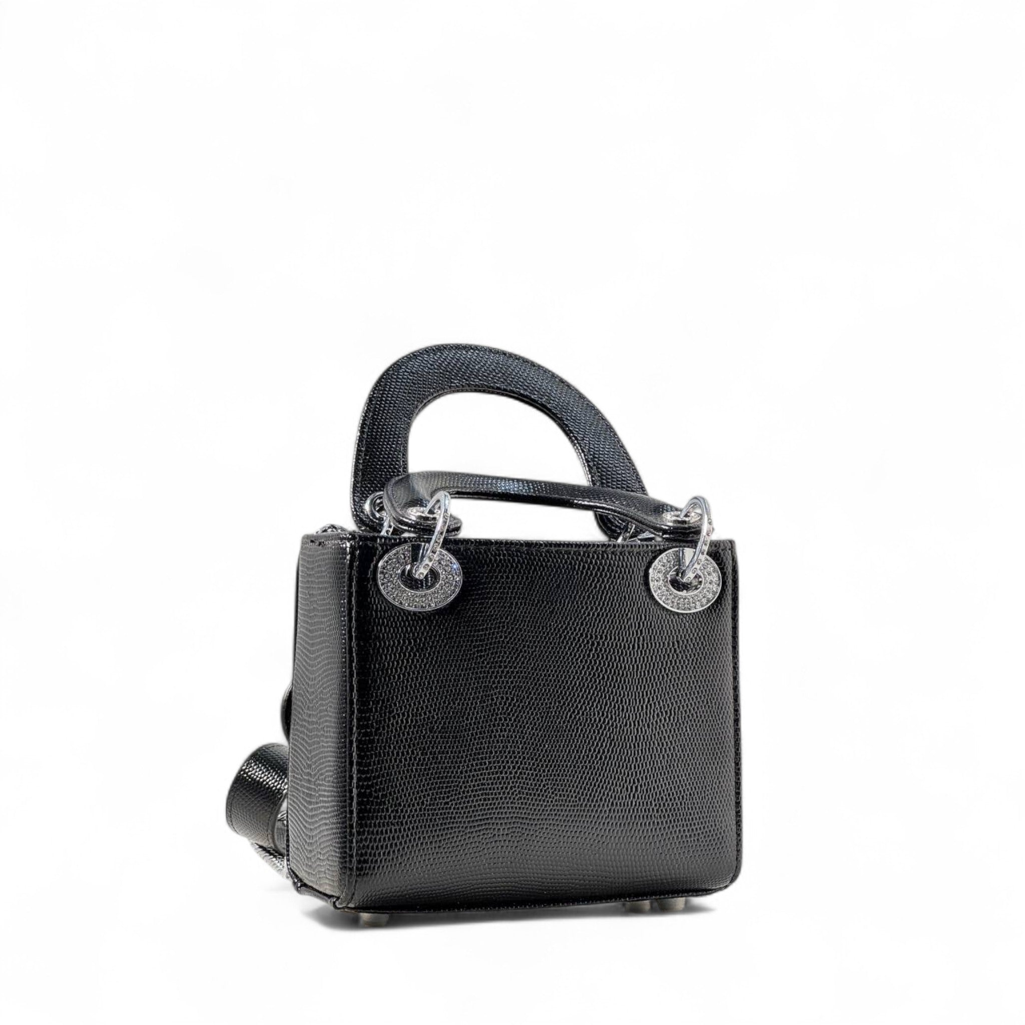💎 Dior Mini Lady D-Lite Bag – Black Glitter Glam Edition 🖤