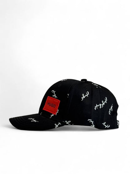 Hugo All-Over Signature Cap 🖤❤️ | Bold Streetwear Essential