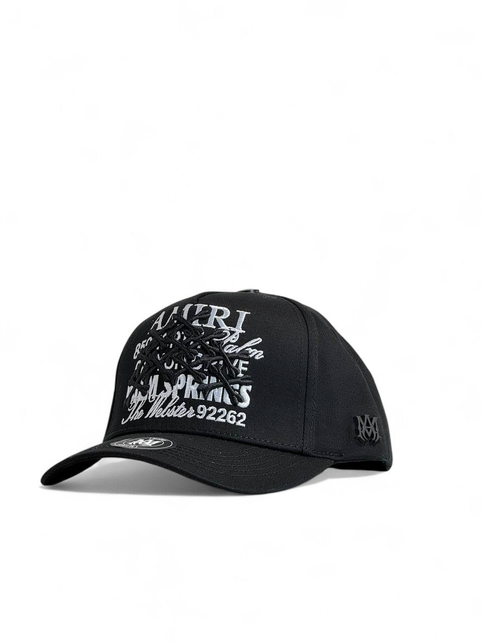Amiri Black Lace-Up Logo Cap 🖤🔥 | Bold Luxury Streetwear Statement