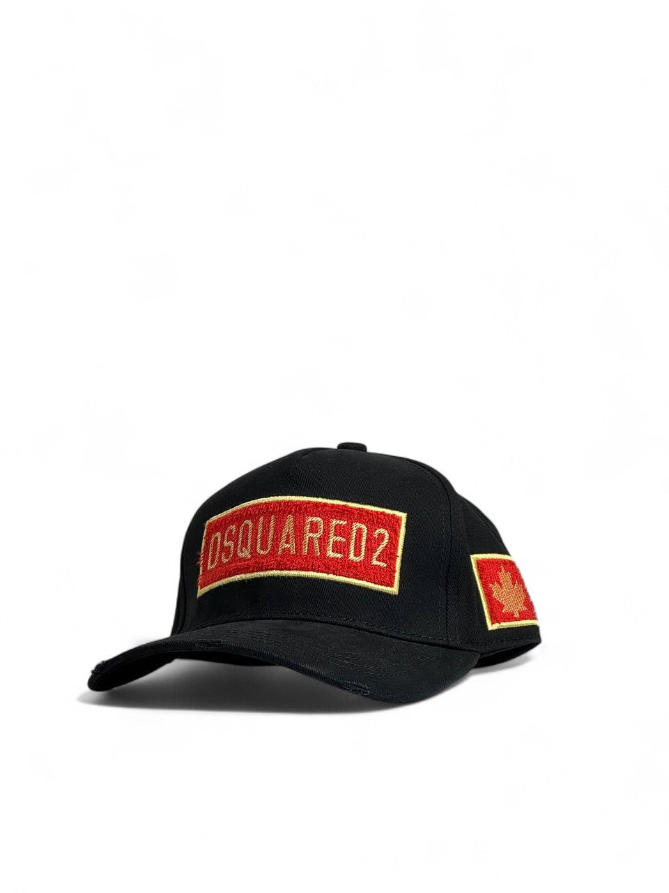 Dsquared2 Black & Red Logo Patch Cap 🖤❤️ | Iconic Streetwear Vibes 🇨🇦🔥